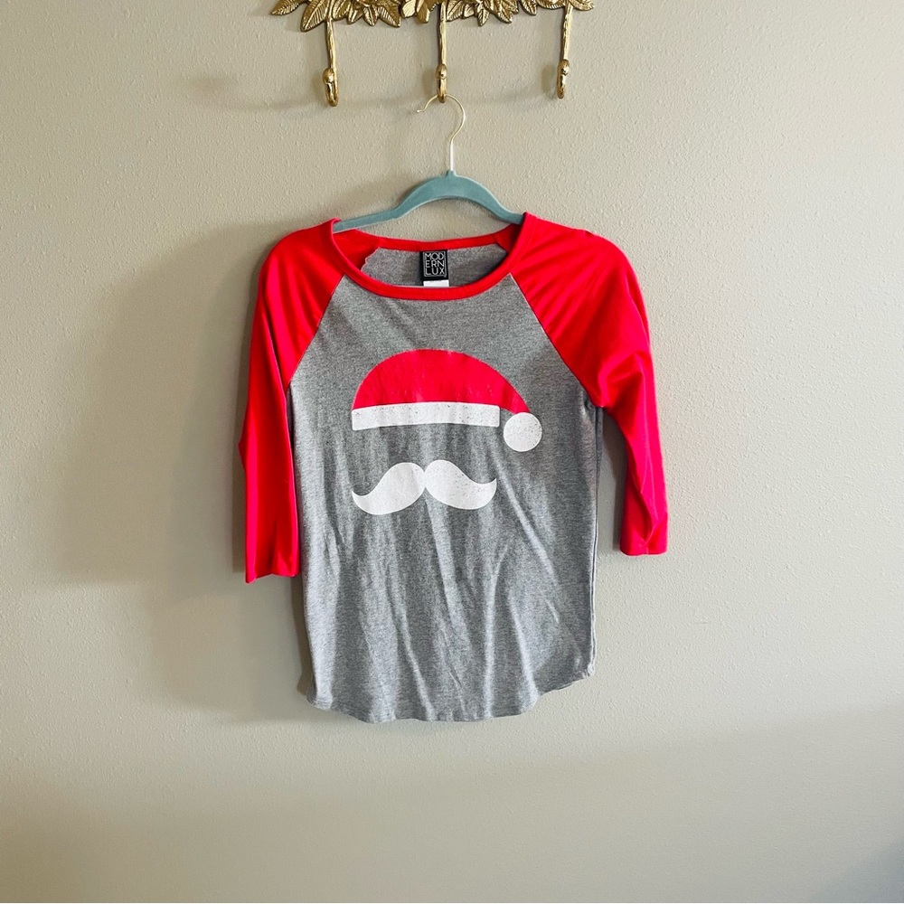 Christmas Santa Baseball Tee - Size Medium
